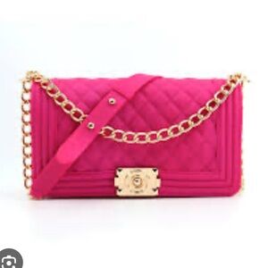 Pink Quilted Chain Bag